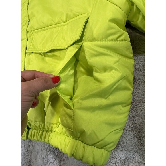 New Look Bright Green Puffer Jacket - Juniors Small - Picture 11 of 11